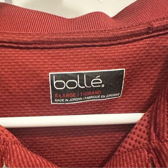 Bolle Mens Maroon Athletic Golf Polo T-shirt Size XL Extra Large - Picture 6 of 9